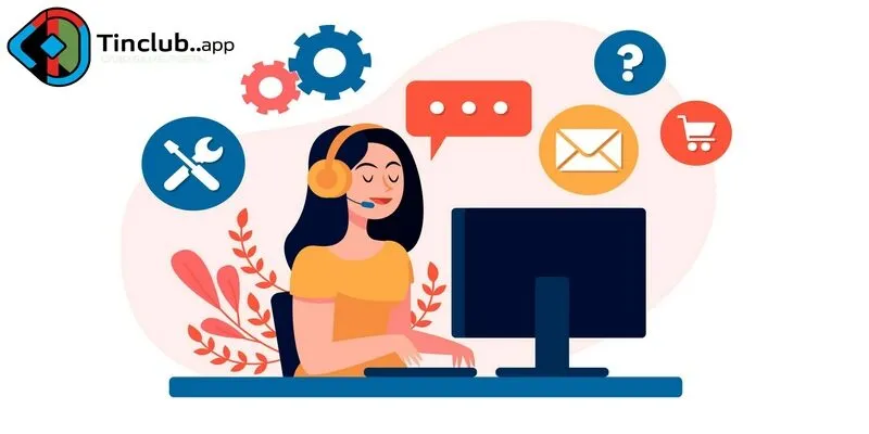 Chat trực tiếp với biểu tượng bong bóng màu xanh nhấp nháy phía bên phải màn hình